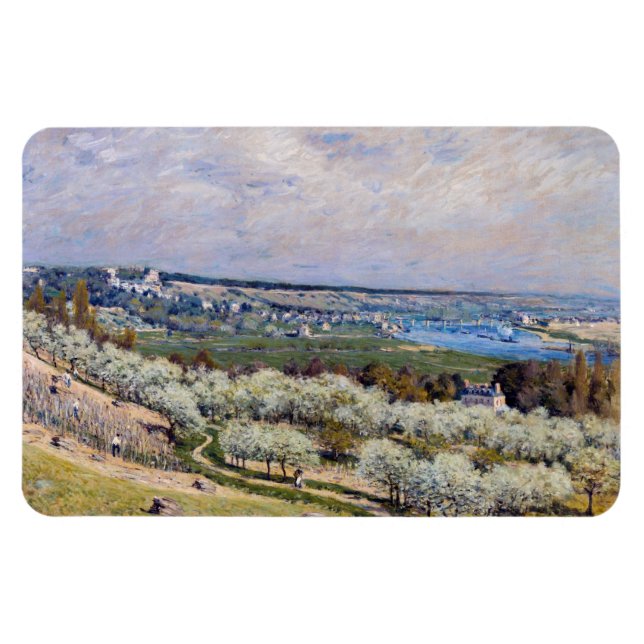 Magnet Flexible Alfred Sisley - Terrasse à Saint-Germain, Printemp (Horizontal)