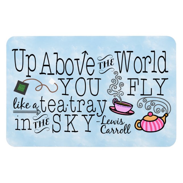 Magnet Flexible Alice au pays des merveilles Citation de Carroll d (Horizontal)