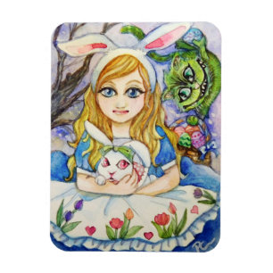 Magnet Flexible Alice et lapin de Pâques