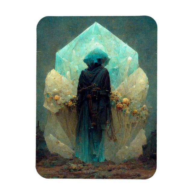 Magnet Flexible Alien Crystal Guardian  Sci-Fi Imaginaire (Vertical)