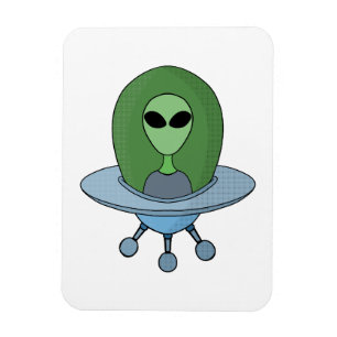 Magnet Flexible Alien dans son petit vaisseau spatial