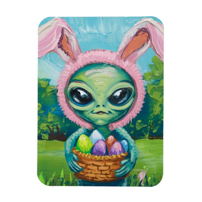 Magnet Flexible Alien Lapin de Pâques (Vertical)