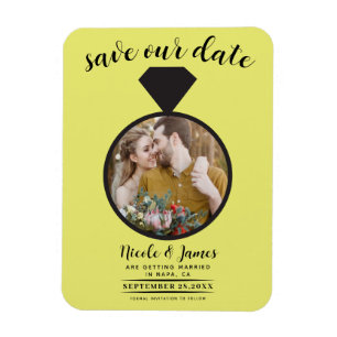 Magnet Flexible Alliance Chartreuse Photo Faire-Part de Mariage