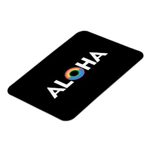 Magnet Flexible Aloha Rainbow Island Hawaii Pride LGBTQ