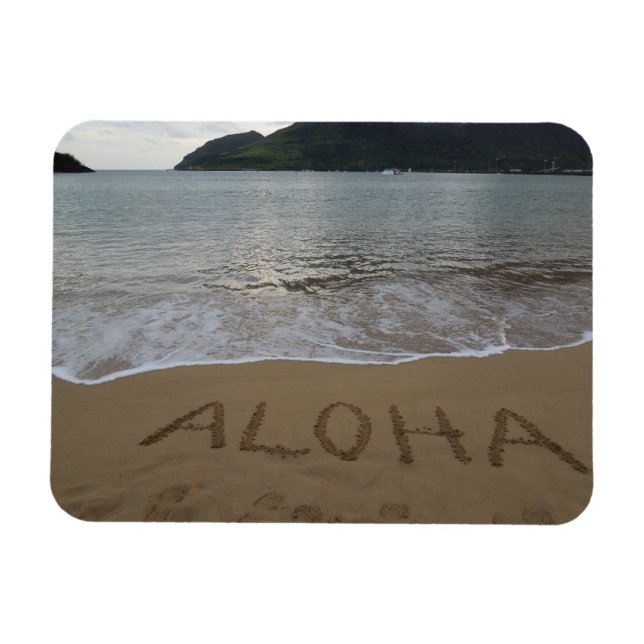 Magnet Flexible Aloha sur la plage à Kauai (Horizontal)