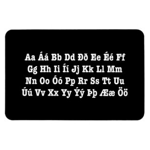 Magnet Flexible Alphabet islandais [Íslenska Stafrófið]
