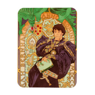Magnet Flexible Alphonse Mucha Prince et Dragon