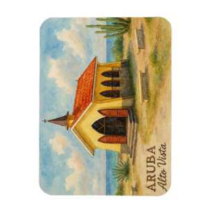 Magnet Flexible Alto Vista Aruba aquarelle