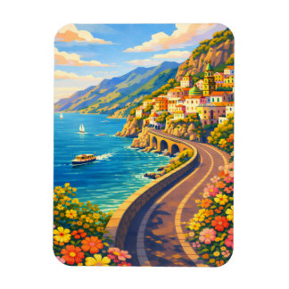 Magnet Flexible Amalfi Coast Italy Riviera Vintage Travel