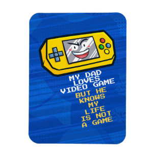 Magnet Flexible Amant amusant de Fête des pères portable Jaune