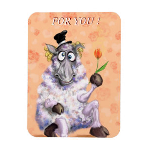 Magnet Flexible Amant romantique amusant bélier