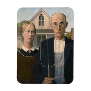 Magnet Flexible American Gothic : Vie rurale pauvre paysan