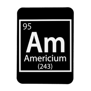 Magnet Flexible Americium - Tableau périodique de la science améri