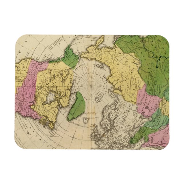 Magnet Flexible Amérique du Nord, Asie (Horizontal)