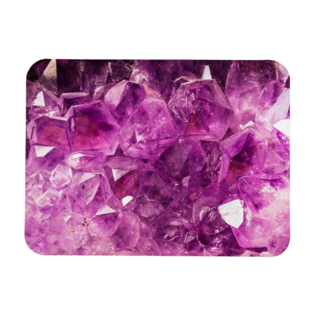 Magnet Flexible Amethyst Gemstone Image brillante et brillante (Horizontal)