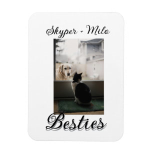 Magnet Flexible Amis animaux meilleures copines ajoutez nom photo 
