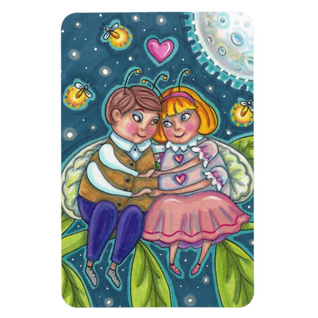 MAGNET FLEXIBLE AMOUR BUGS, FLIX & PLEINE LUNE, CUTE VALENTINE (Vertical)