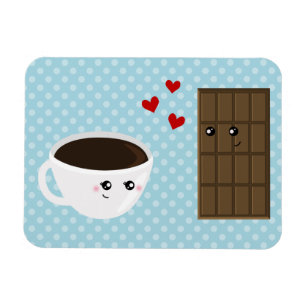 Magnet Flexible Amour de café et de chocolat