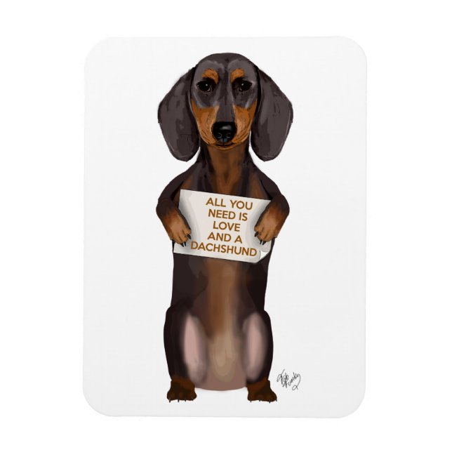 Magnet Flexible Amour et Dachshund (Vertical)