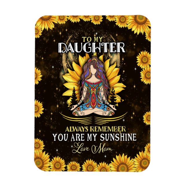 Magnet Flexible Amoureux de la fille | À ma fille amour maman (Vertical)