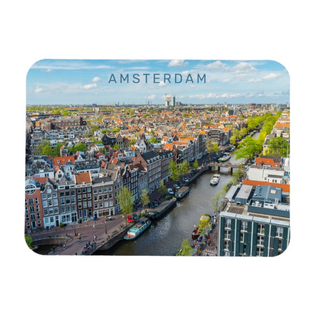 Magnet Flexible Amsterdam de texte personnalisé (Horizontal)