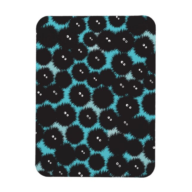 Magnet Flexible Amusant monstres noirs moelleux (Vertical)