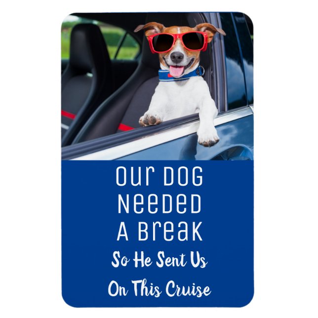 Magnet Flexible Amusant Votre Chien Photo Cabine Porte Croisière N (Vertical)