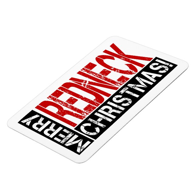 Magnet Flexible Amusants voeux de Noël à cou rouge (Côté Gauche)