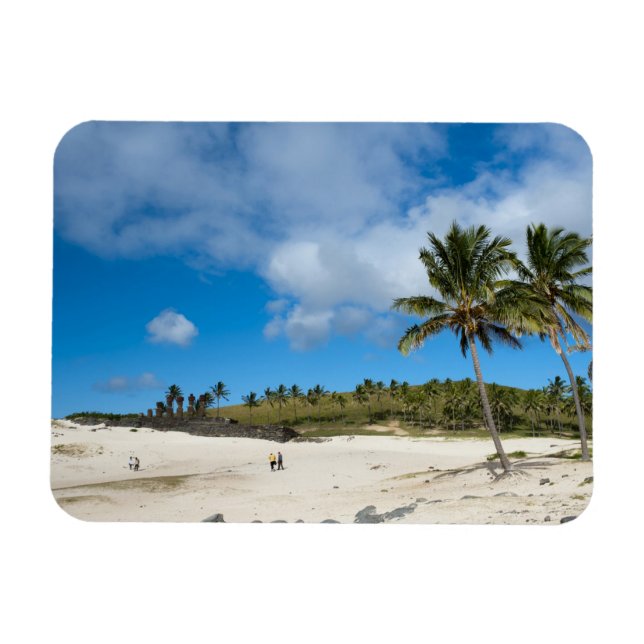 Magnet Flexible Anakena, Rapa Nui, Easter Island, Chili (Horizontal)