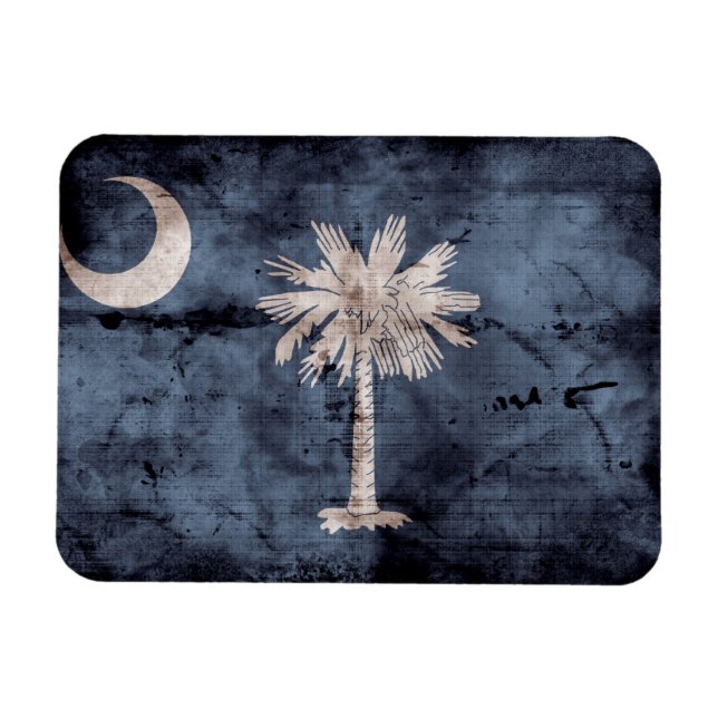 Magnet Flexible Ancien drapeau de la Caroline du Sud ; (Horizontal)