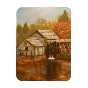 Magnet Flexible Ancien Moulin En Automne