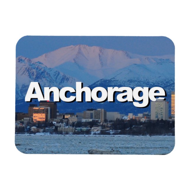 Magnet Flexible Ancrage Alaska Skyline avec Anchorage dans le ciel (Horizontal)