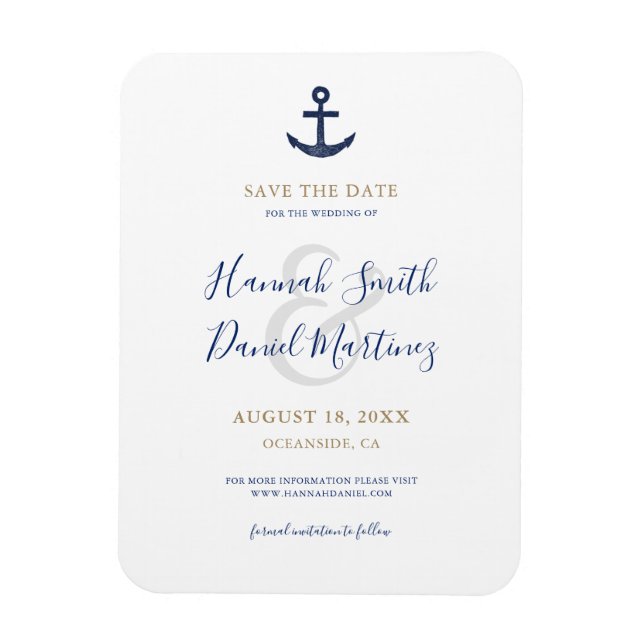 Magnet Flexible Ancre Nautique Marine Bateau Mariage Enregistrer l (Vertical)