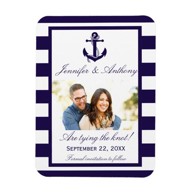 Magnet Flexible Ancre Nautique Photo Mariage Enregistrer l'aimant  (Vertical)