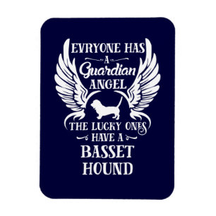 Magnet Flexible Ange gardien de chien de Basset hound