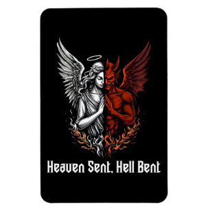 Magnet Flexible Angel et diable demi-ciel envoyé Enfer Bent