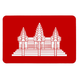 Magnet Flexible Angkor Vat Cambodgien / Drapeau Khmer