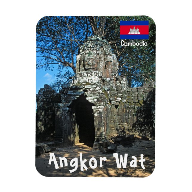 Magnet Flexible Angkor wat, temple Ta som - Cambodge, Asie (Vertical)