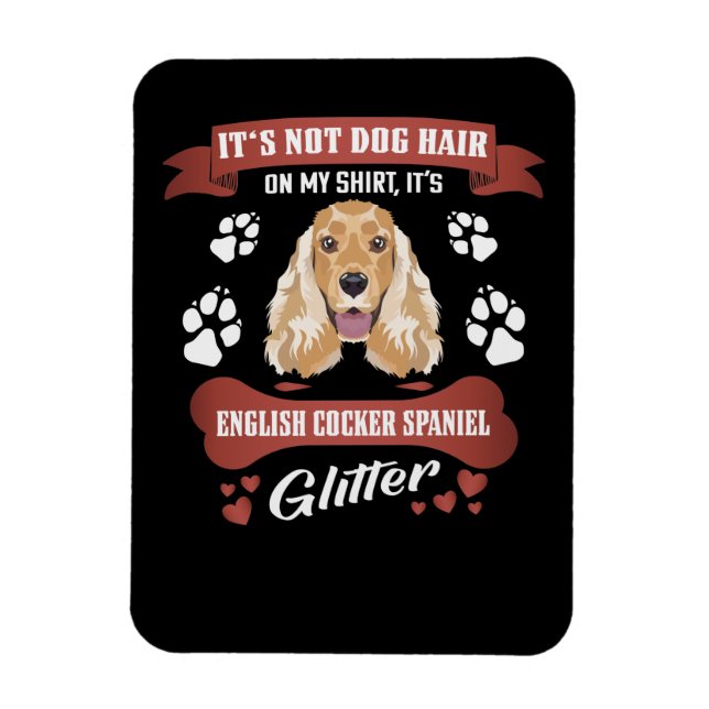 Magnet Flexible Anglais Cocker Spaniel Chien Parties scintillant c (Vertical)
