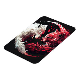 Magnet Flexible Animal Fantastique de l'Esprit du Loup de l'Ombre