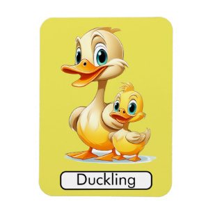 Magnet Flexible Animal Flashcard Canard / Duc, enfants, Apprendre