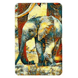 Magnet Flexible AnimalArt_Elephant_010