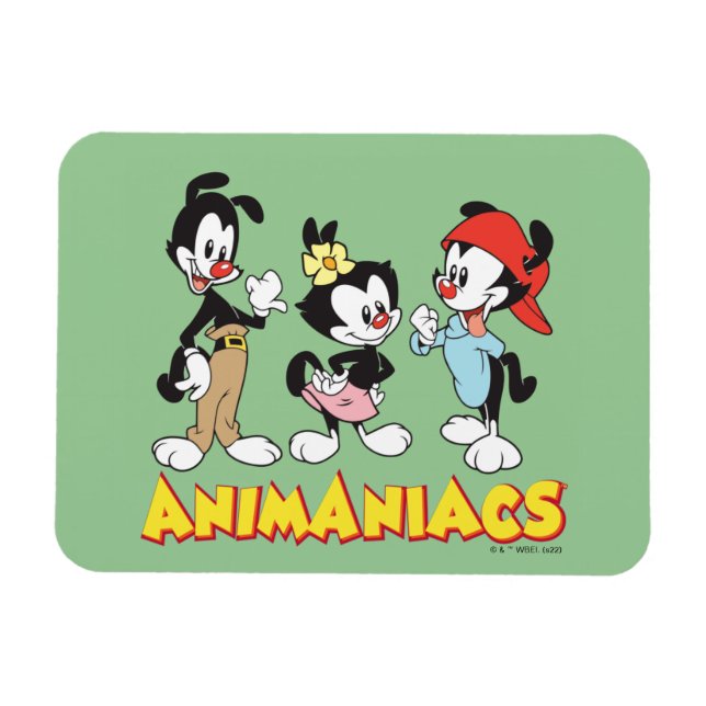 Magnet Flexible Animaniacs | Yakko, Dot et Wakko debout (Horizontal)