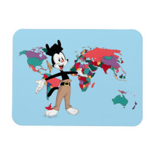 Magnet Flexible Animaniacs   Yakko's World Map Graphic