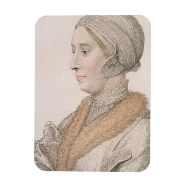 Magnet Flexible Anne Boleyn (1507-36) gravée par Francesco Bartol (Vertical)