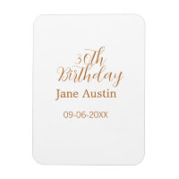 anniversaire 30 ans cuivre marron simple stylé nom