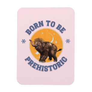 Magnet Flexible Anniversaire de bébé mammouth préhistorique drôle