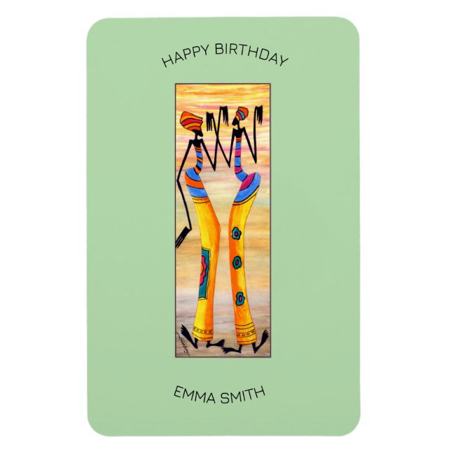 Magnet Flexible Anniversaire de l'Art Africain Awesome Danse (Vertical)