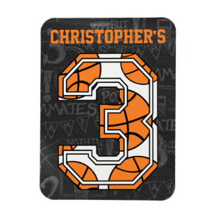 Magnet Flexible Anniversaire de tableau de basket-ball 3ème