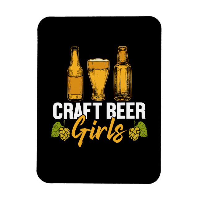 Magnet Flexible Anniversaire des filles de bière artisanale buveus (Vertical)